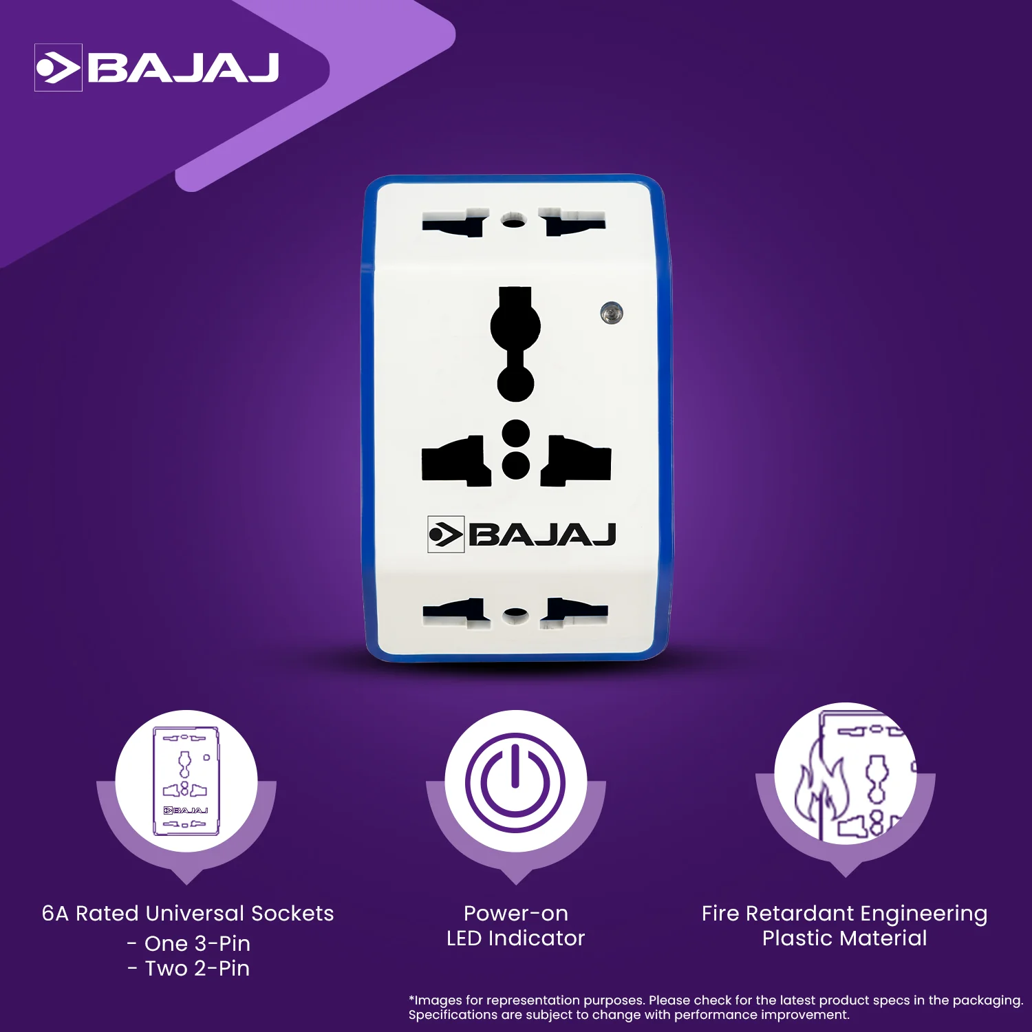 6A 3 PIN UNIVERSAL ADAPTOR - Image 4