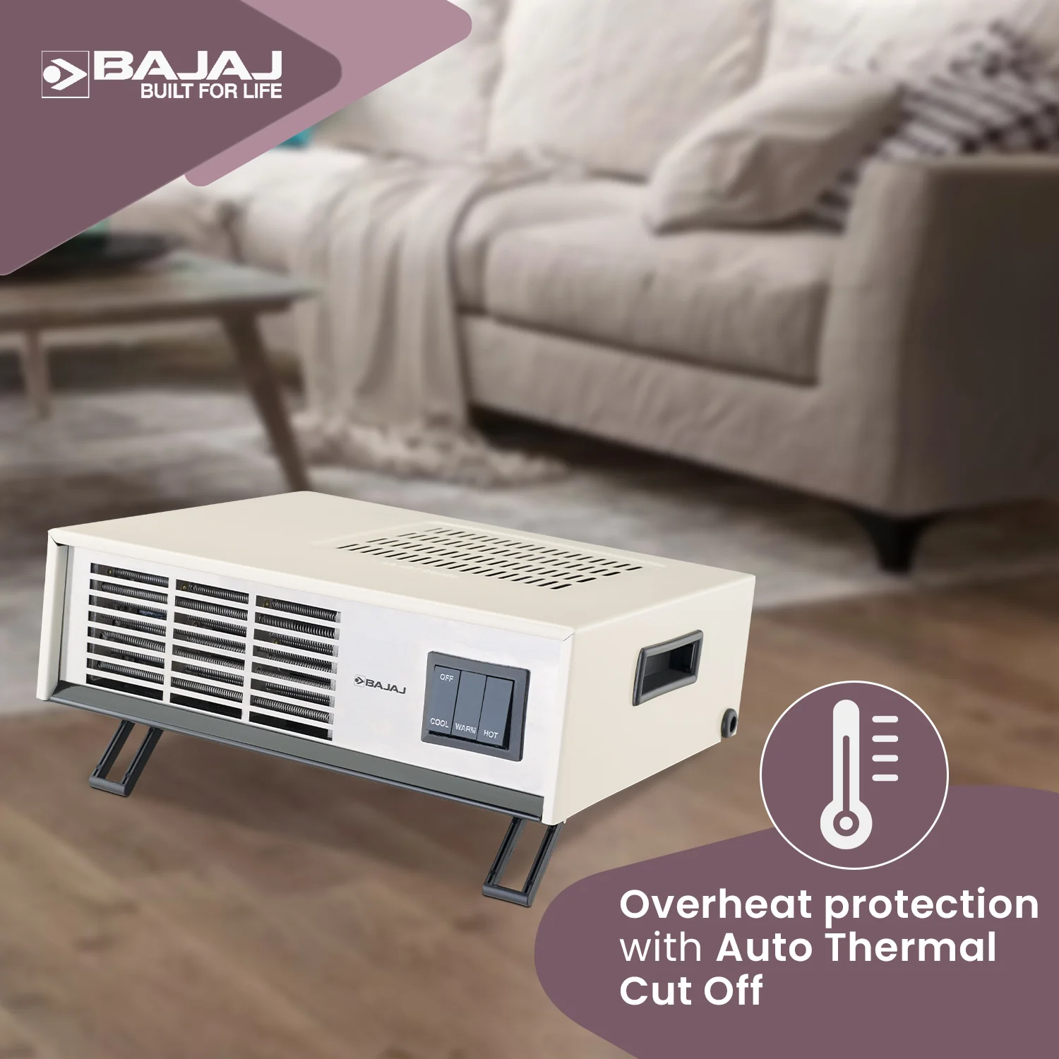 Bajaj Blow Hot Fan Convector Room Heater - Image 4