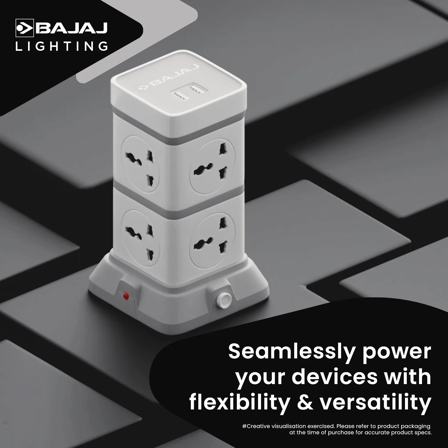 HERCULO TOWER 8 WAY WITH 2 USB PORT - Image 6